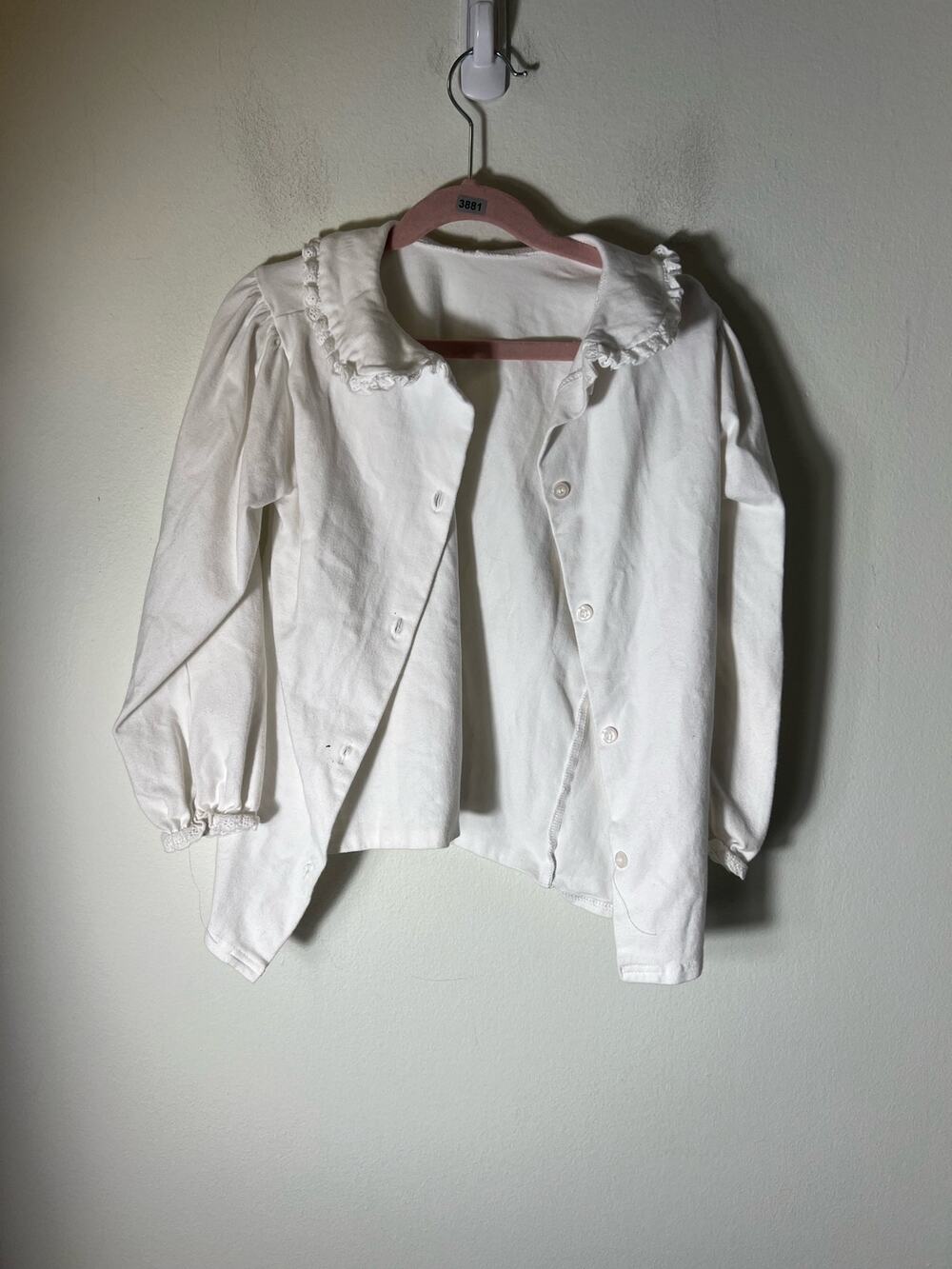 Girls Cecil and Lou White Collared Button Up Shirt Sz 7